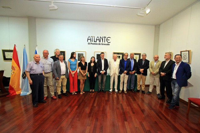 Román Rodríguez en la entrega del IX Premio Atlante de Gravado