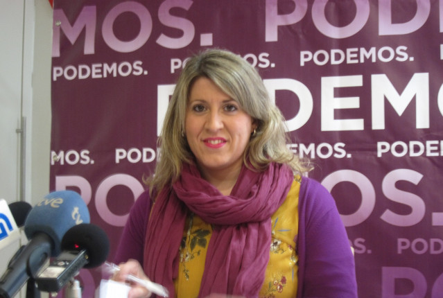 La secretaria xeral de Podemos Galicia, Carmen Santos