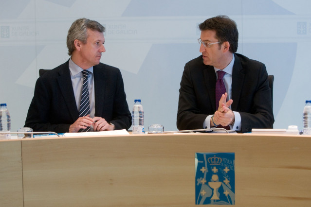 Feijóo y Rueda en el Consello de la Xunta