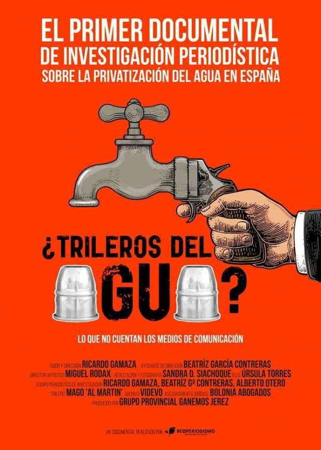 Cartel de presentación del documental 'Trileros del agua', de Ricardo Gamaza.