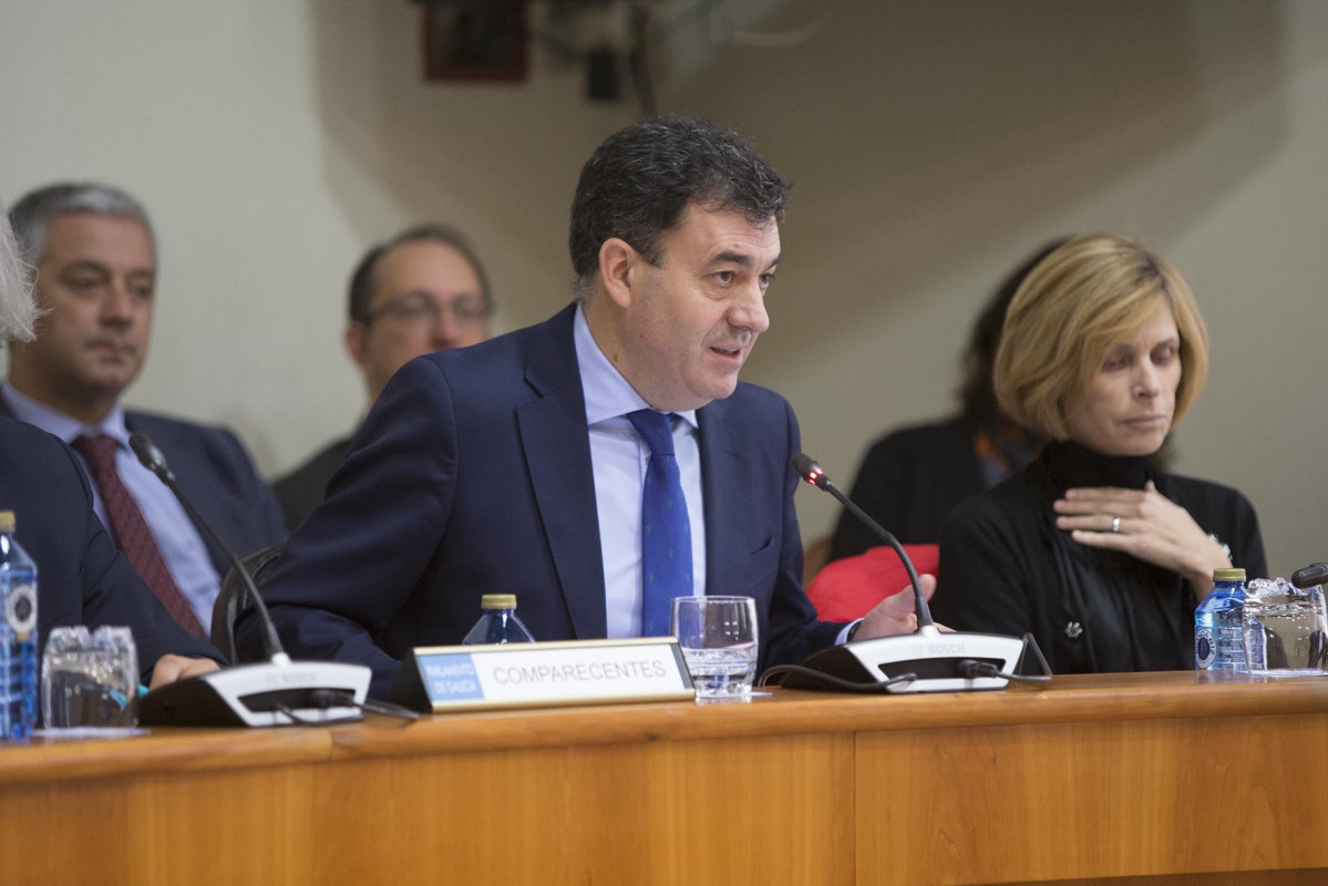 El conselleiro de Cultura, Román Rodríguez, en Comisión