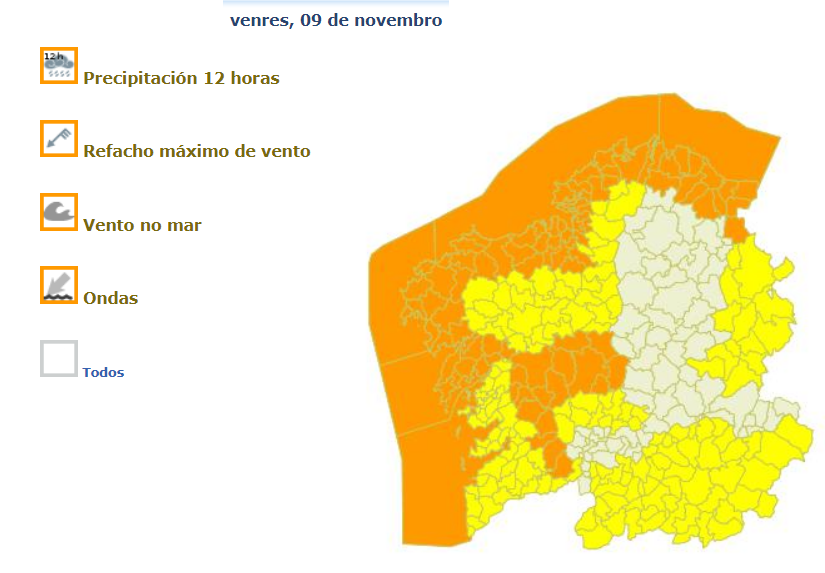 Alertas meteogalicia viernes