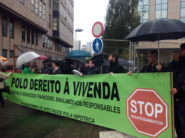 Protesta de la PAH por la sentencia de la tasa hipotecaria