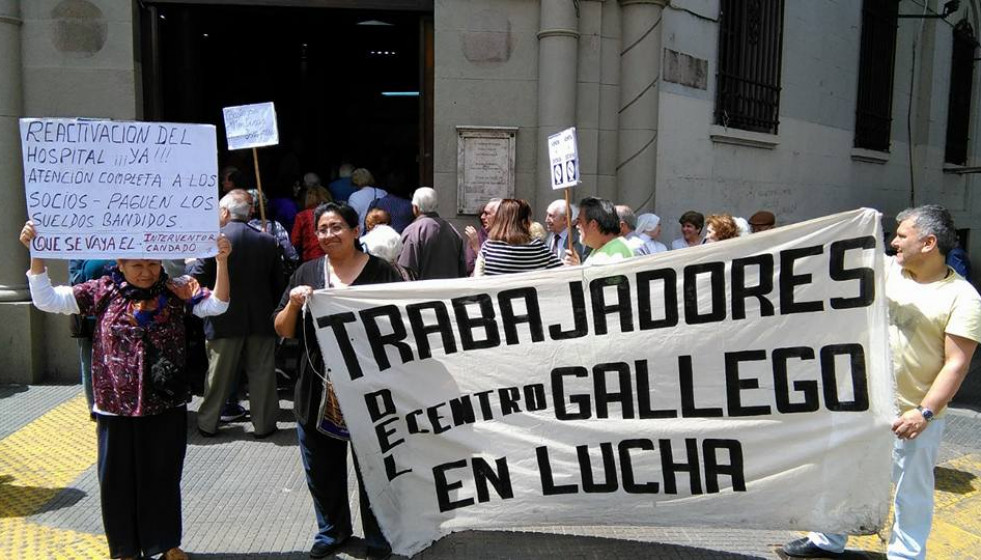 Protesta trabajadores centro gallego FOTO centro gallego noti facebook