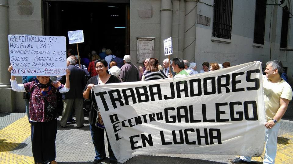 Protesta trabajadores centro gallego FOTO centro gallego noti facebook