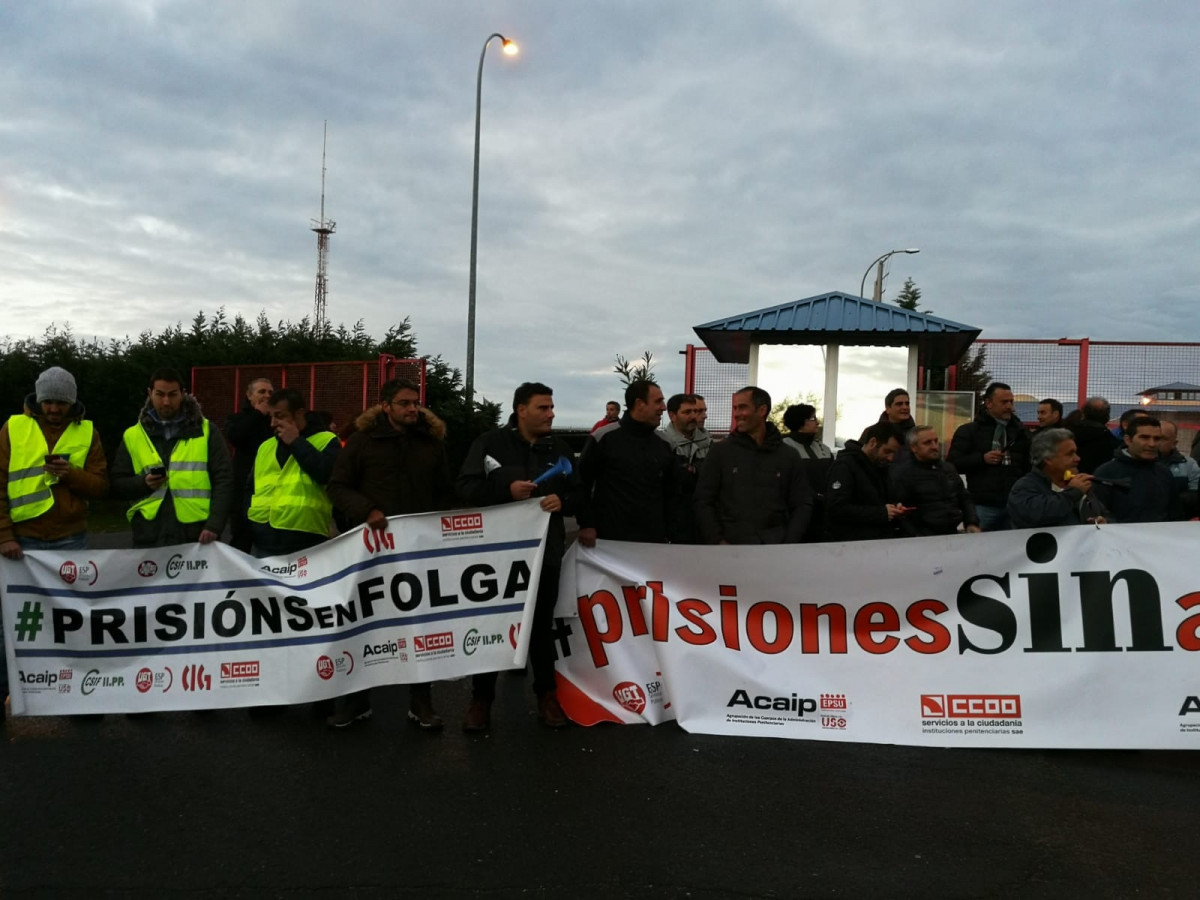 Concentración de trabajadores de prisiones