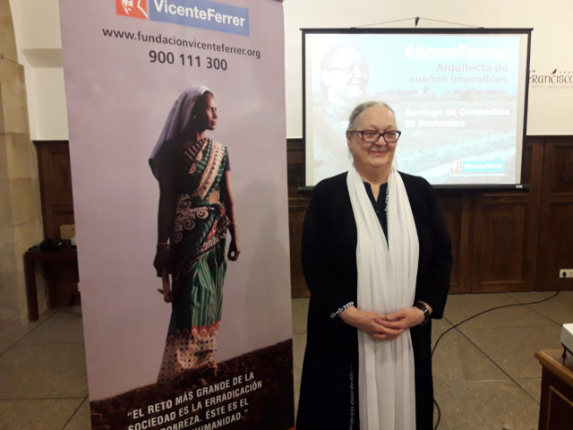 Anna Ferrer, en Santiago de Compostela