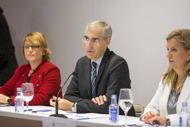 El conselleiro de Economía en la presentación en Galicia de alastria