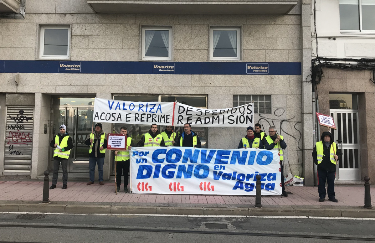 Protesta trabajadores Valoriza Agua