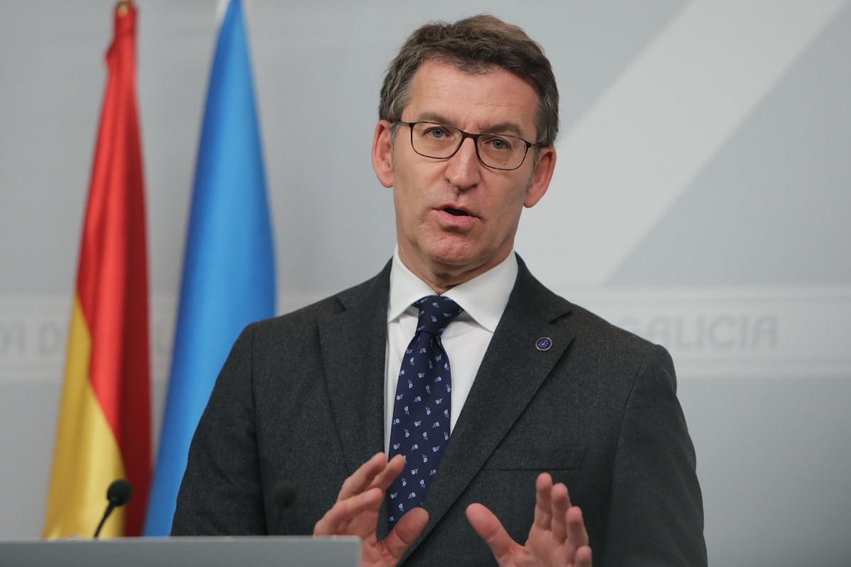 Alberto Núñez Feijóo en rueda de prensa tras el Consello de la Xunta