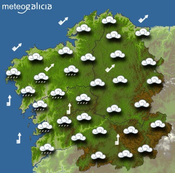 Predicciones para el sábado 15 de diciembre en Galicia.