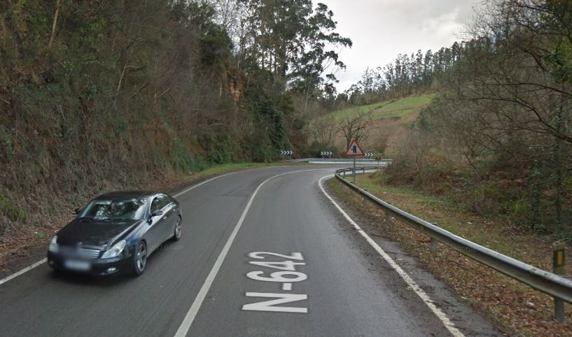 Tramo n642 carretera curva peligrosa