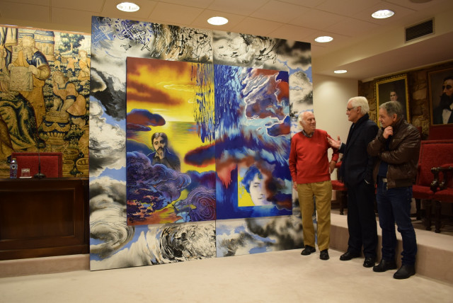 Donación de cuadro de Ángel Orcajo a la RAG