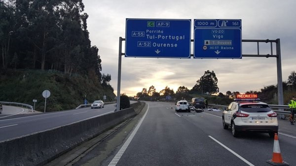 Lugar en el que se produjo el accidente en la AP-9