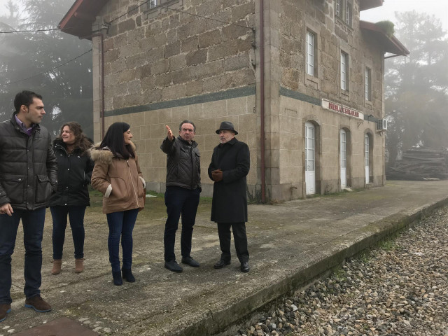 Javier Losada durante su visita a Láncara