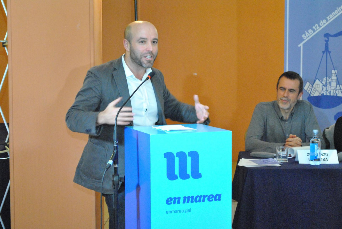 Portavoz de En Marea, Luis Villares, en la jornada de la vivienda.