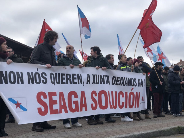 Protesta de Seaga ante la Xunta