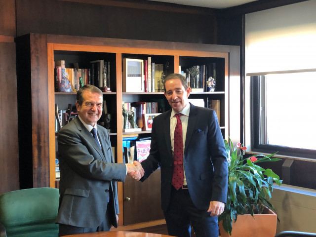 Abel Caballero con Douglas Prothero en Vigo.