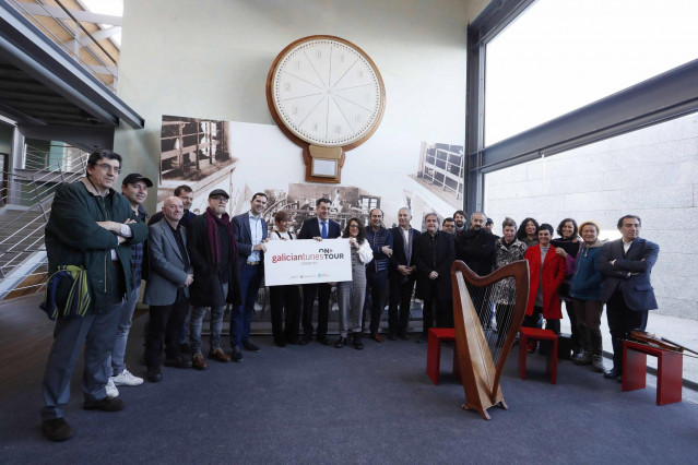 Presentación de la delegación gallega en el festival de música celta.