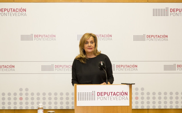 Rueda de prensa de Carmela Silva en Pontevedra.