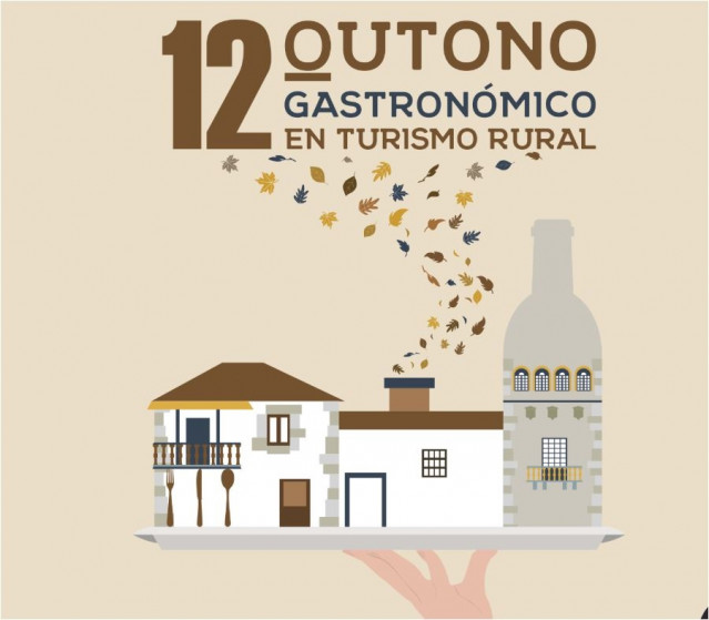 Cartel del 12º Outono gastronómico en turismo rural