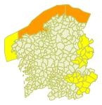 Avisos por nieve, viento y olas en Galicia para el 22 de enero de 2019.
