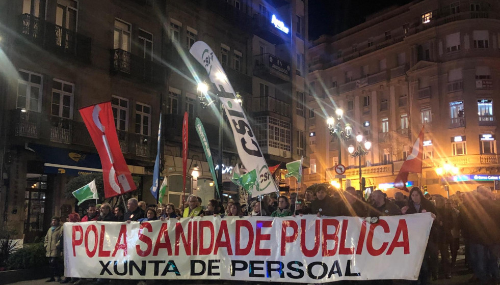 Manifestación en vigo por la sanidad pública