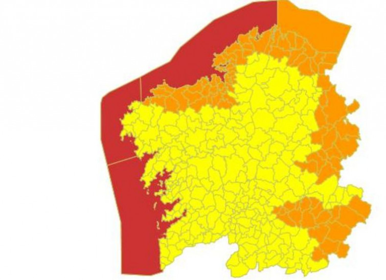 Cinco carreteras cortadas y suspensión de actividades por un temporal que será peor el viernes