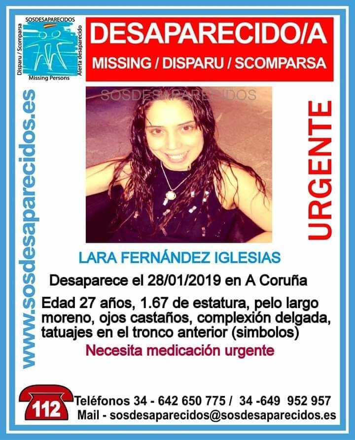 Joven de 27 años desaparecida en A Coruña