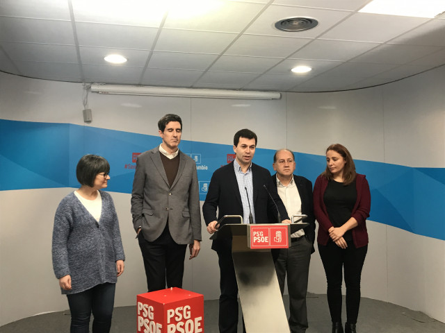 Rueda de prensa de la cúpula del PSdeG