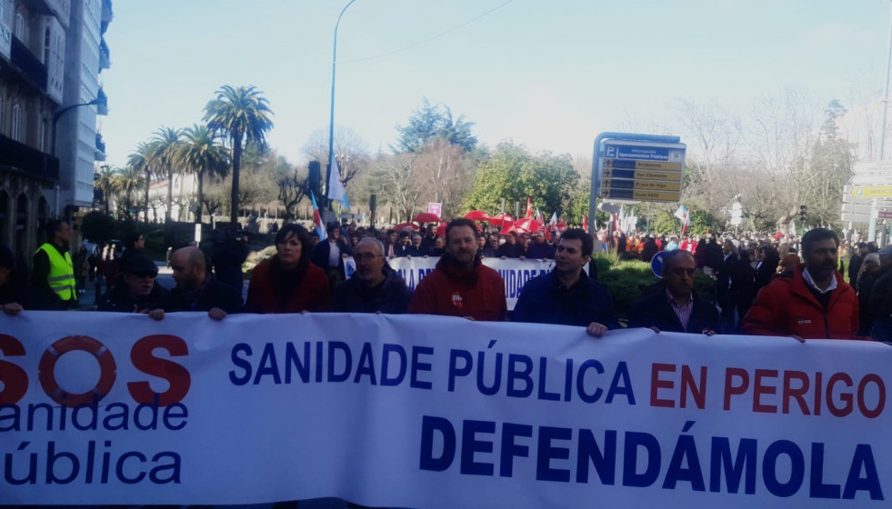 Manifestación sanidad Santiago de Compostela