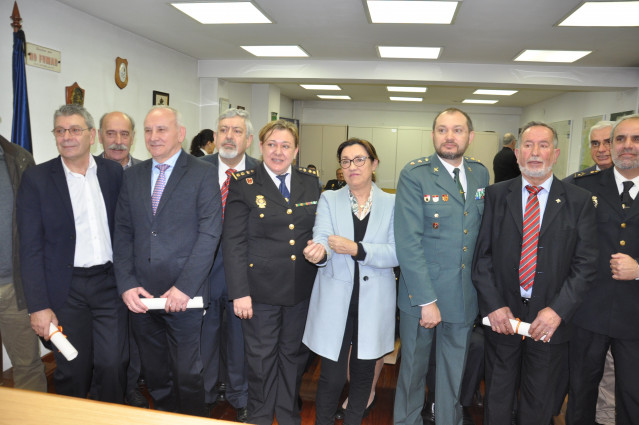Acto en Pontevedra con motivo del aniversario de la Policía Nacional.