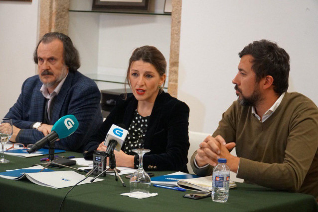 Miguel Anxo Fernán Vello, Yolanda Díaz y Antón Gómez-Reino, diputados de En Mare