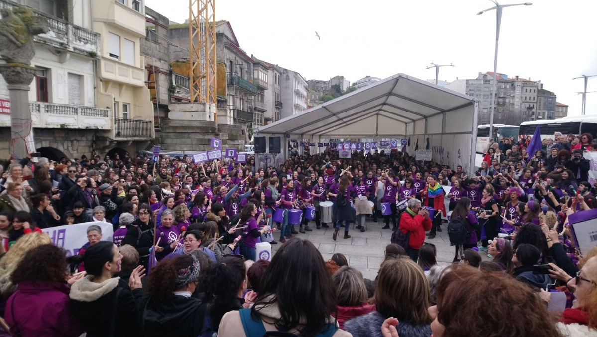 Manifestación feminista en Vigo