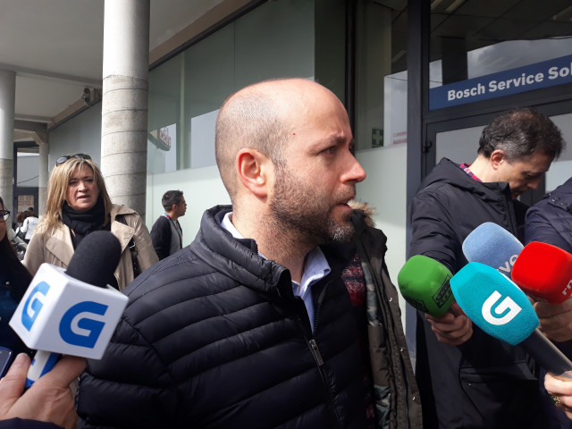 El portavoz del Grupo Parlamentario de En Marea este lunes en Vigo