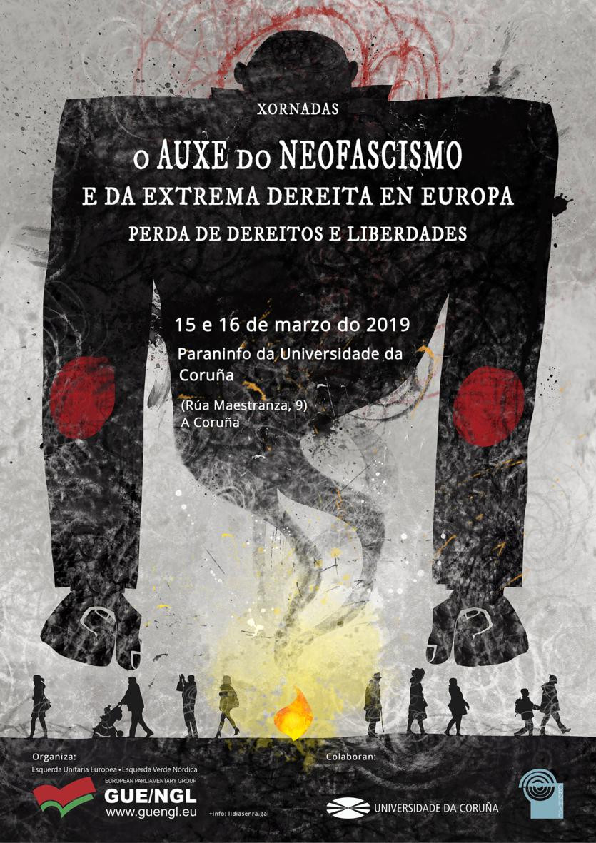 Cartel Xornada O AUXE DO NEOFASCISMO 150319 Coruu00f1a 835x1181