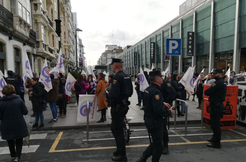Piquete policia galizacontrainfo coruu00f1a huelga feminista