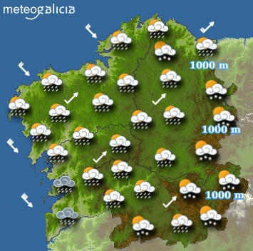 Predicciones meteorológicas para este sábado en Galicia: Cielo parcialmente cubi