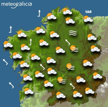 Predicciones meteorológicas para este martes en Galicia: Cielo parcialmente cubierto y temperaturas máximas en ascenso