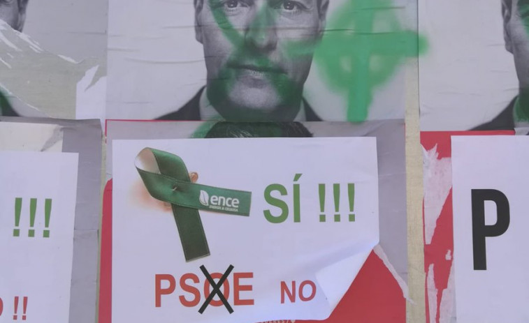 Sindicato de trabajadores de ENCE advierte al PSOE con una querella al hilo de las pintadas