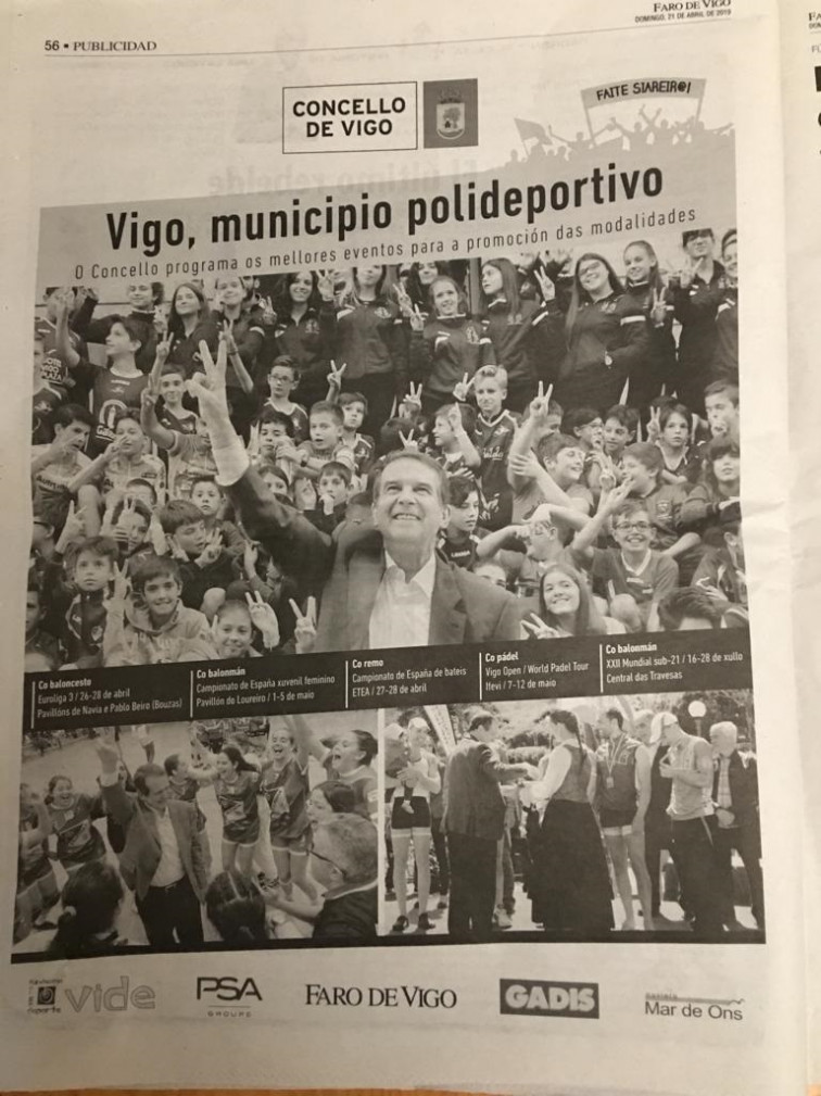 Caballero publica anuncios ensalzando su labor pese a estar prohibido en época electoral