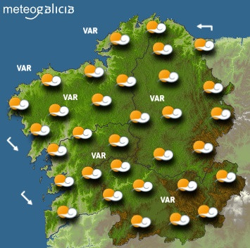 Predicciones meteorológicas para este lunes en Galicia: Temperaturas en ascenso y sensación de calor por la tarde