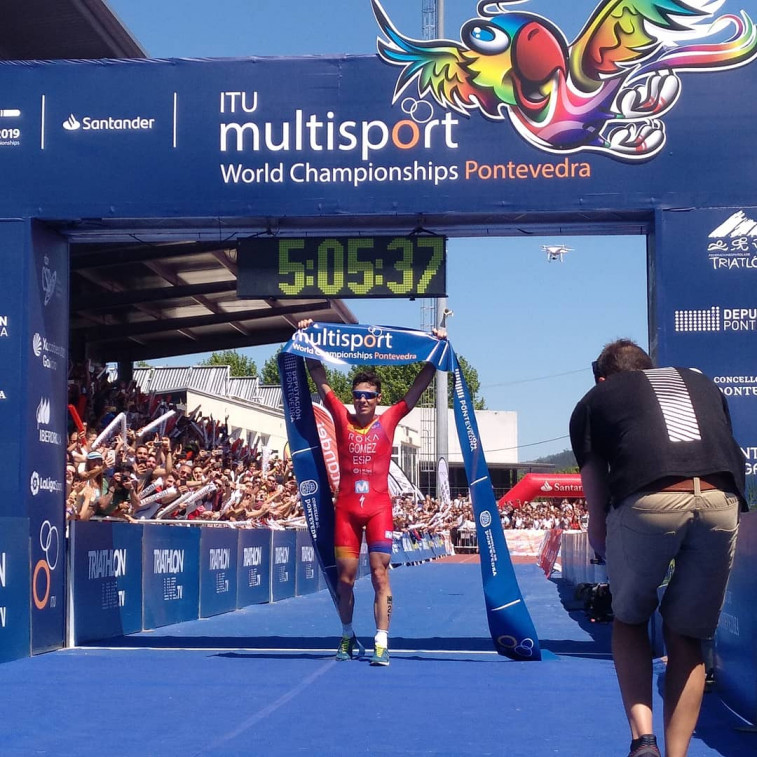 Los gallegos Gómez Noya y Dapena, campeón y subcampeón del mundo en casa