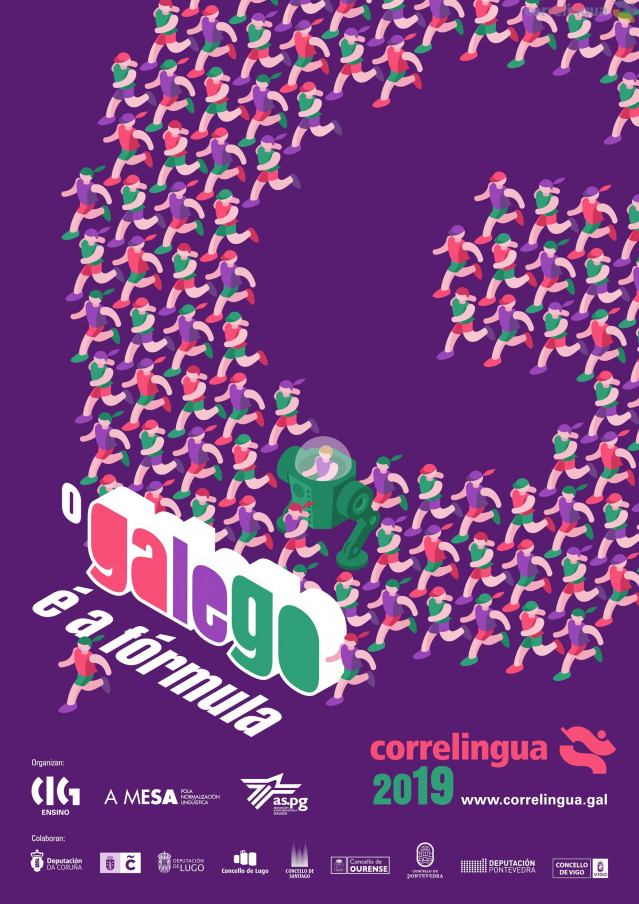 Cientos de jóvenes llegan a Santiago en el 'Correlingua' para clamar que tienen 