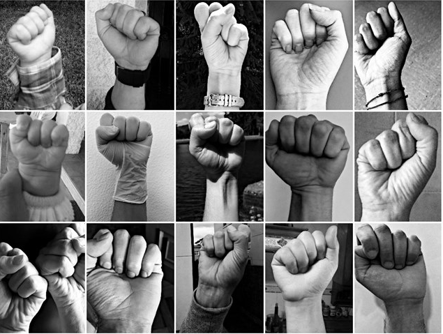 Enfermeros en lucha puu00f1os cerrados puu00f1o cerrado