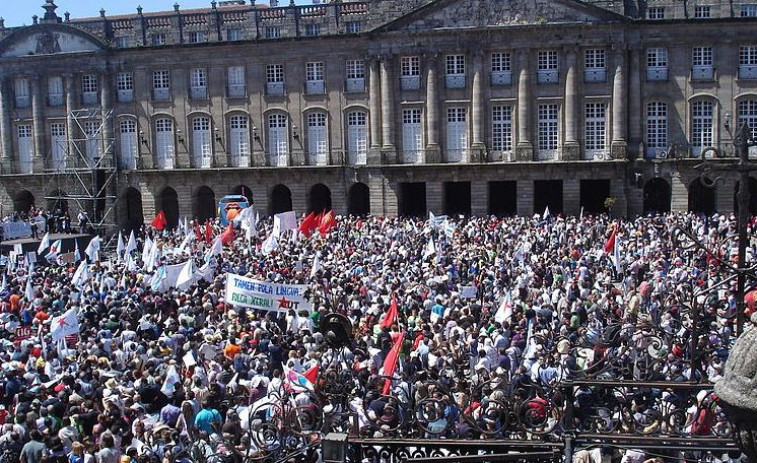 Galicia reivindica su lengua propia con actos lúdicos pero también con 13 movilizaciones de Queremos Galego