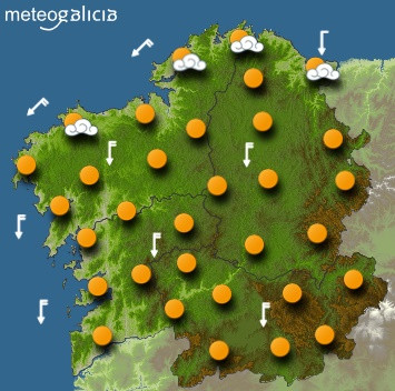 Predicciones meteorológicas para este viernes: Galicia recupera la influencia anticiclónica con valores de 24º en el sur