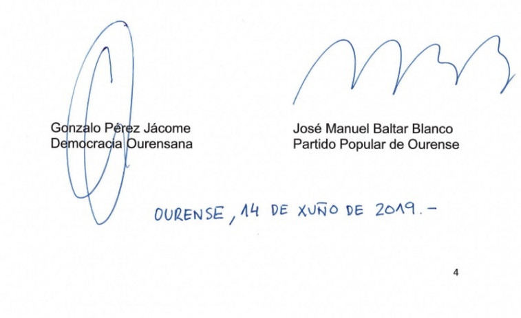 Firmado el 'cambio de cromos' en Ourense: Jácome (DO) alcalde perpetuando la saga Baltar que lleva lustros prometiendo derribar