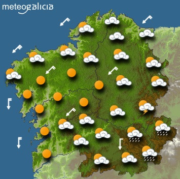 Predicciones para el martes 2 de julio en Galicia.