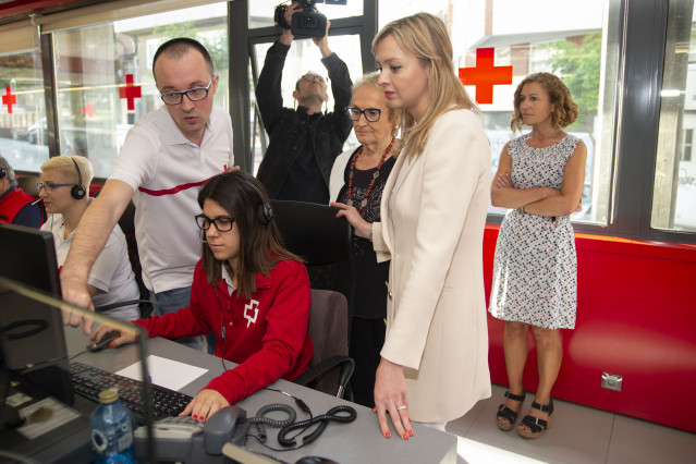 Fabiola García en un acto de la Cruz Roja